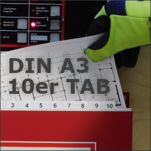 Feuerwehrlaufkarten DIN A3 10er Tabenteinteilung