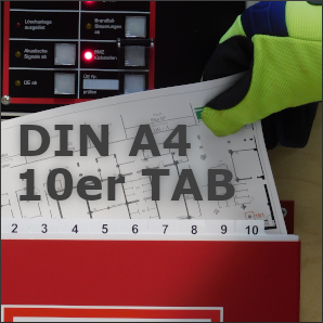 Feuerwehr-Laufkarten DIN A4 quer 10er Tabenteinteilung